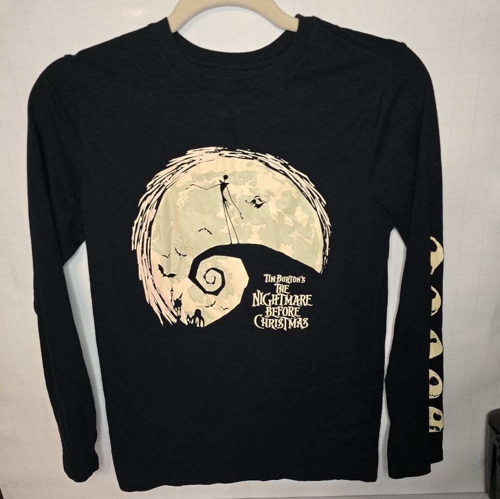 Disney Black and Cream Nightmare Before Christmas Long Sleeve Tee